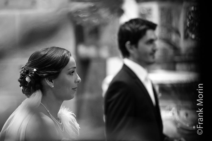 photo des mariés en Noir et Blanc