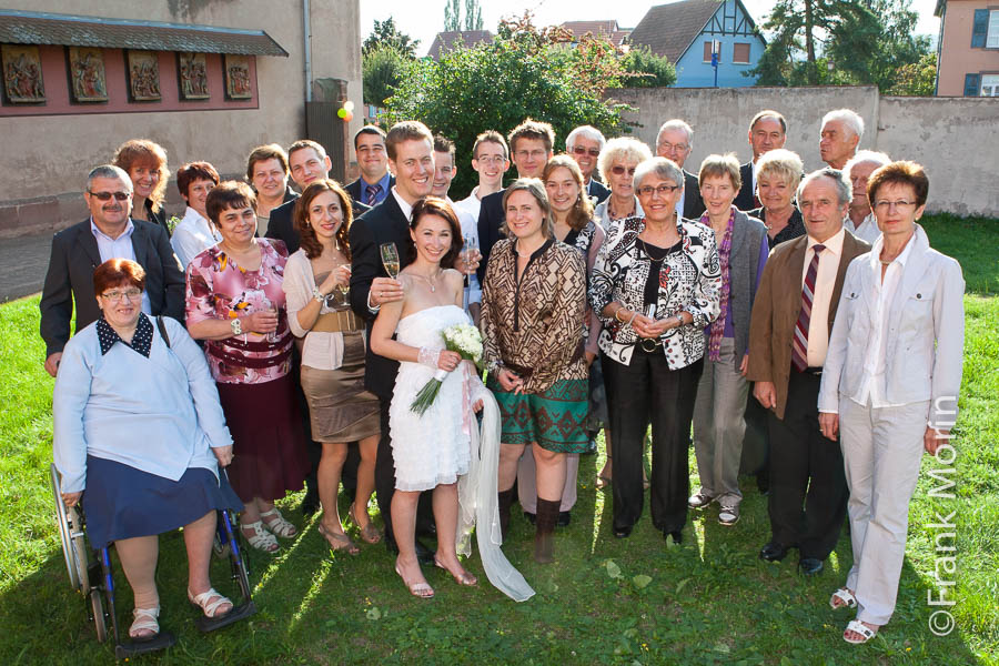 Photo de groupe en extérieur